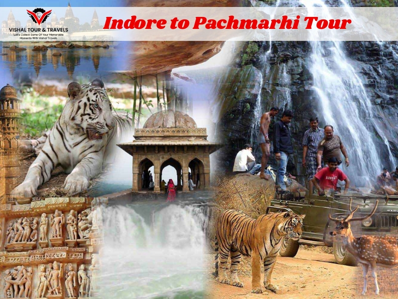 "Indore to Pachmarhi Tour – Best Car Rental Service by Vishal Tour & Travels with scenic spots, waterfalls, wildlife safari, temples, and heritage sites."